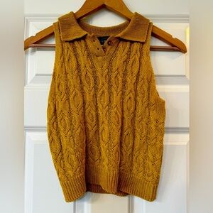Mustard yellow sleeveless sweater